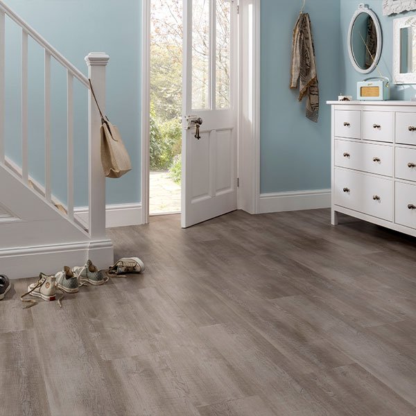 61007 Loft Grey Oak AC4 9mm Aqua Shield Waterproof Surface Laminate - Price Per Sq. Yard.