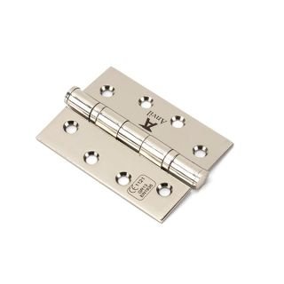 49582 - Polished Nickel 4 Inch Ball Bearing Butt Hinge (Pair) SS