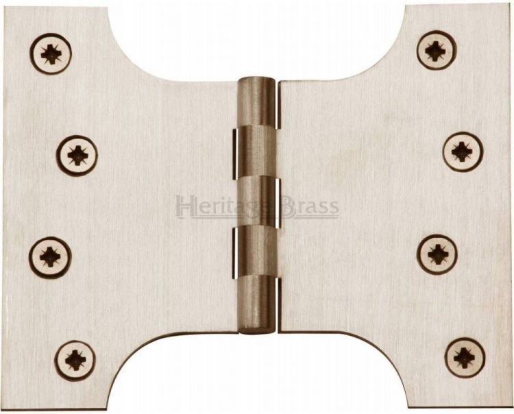 HG99-390-SN - Heritage Brass Parliament Hinge Brass 4 x 3  x  5 Satin Nickel Finish