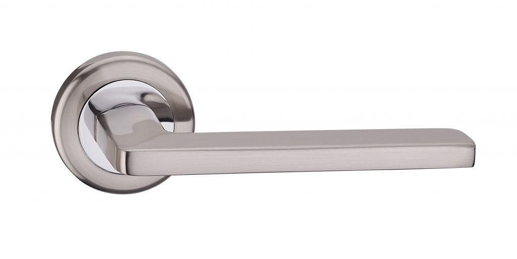 Senelli Lizzano Lever On Rose Polished Chrome/Satin Nickel