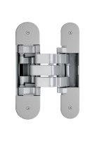 Invisacta IN570 3D Offset Adjustable Concealed Hinge - Capacity 60 Kg - Caps Included Satinized Silver