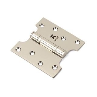 49563 - Polished Nickel 4 Inch x 2 Inch x 4 Inch Parliament Hinge (Pair) SS