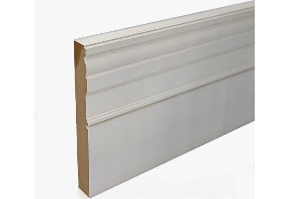 White Primed Georgian 22 x 194mm x 4.4m Skirting