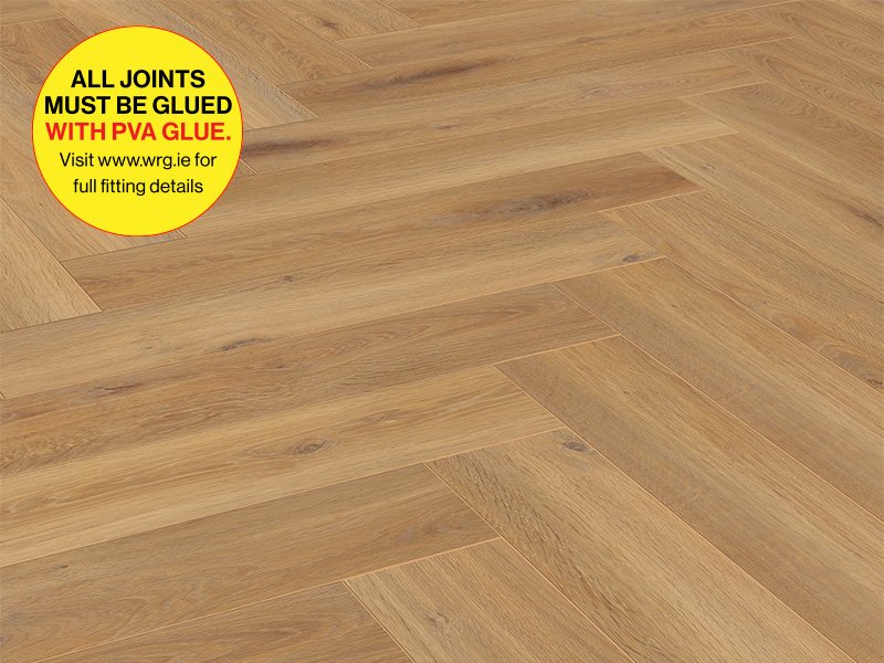 8mm Herringbone AC4 Pisa Oak ER 1.238 SQM Pk (L & R) - Price Per Sq. Yard.