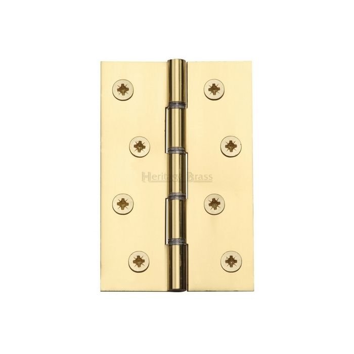 PR77-235-PB - Heritage Brass 4 x 2 5/8 DSW Hinge Polished Brass Finish