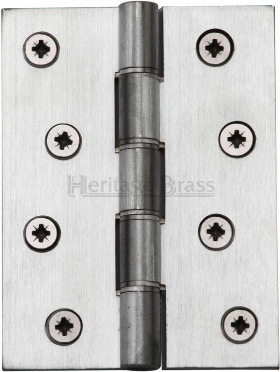 HG99-355-SC - Heritage Brass Hinge Brass With Phosphor Washers 4 x 3 Satin Chrome Finish