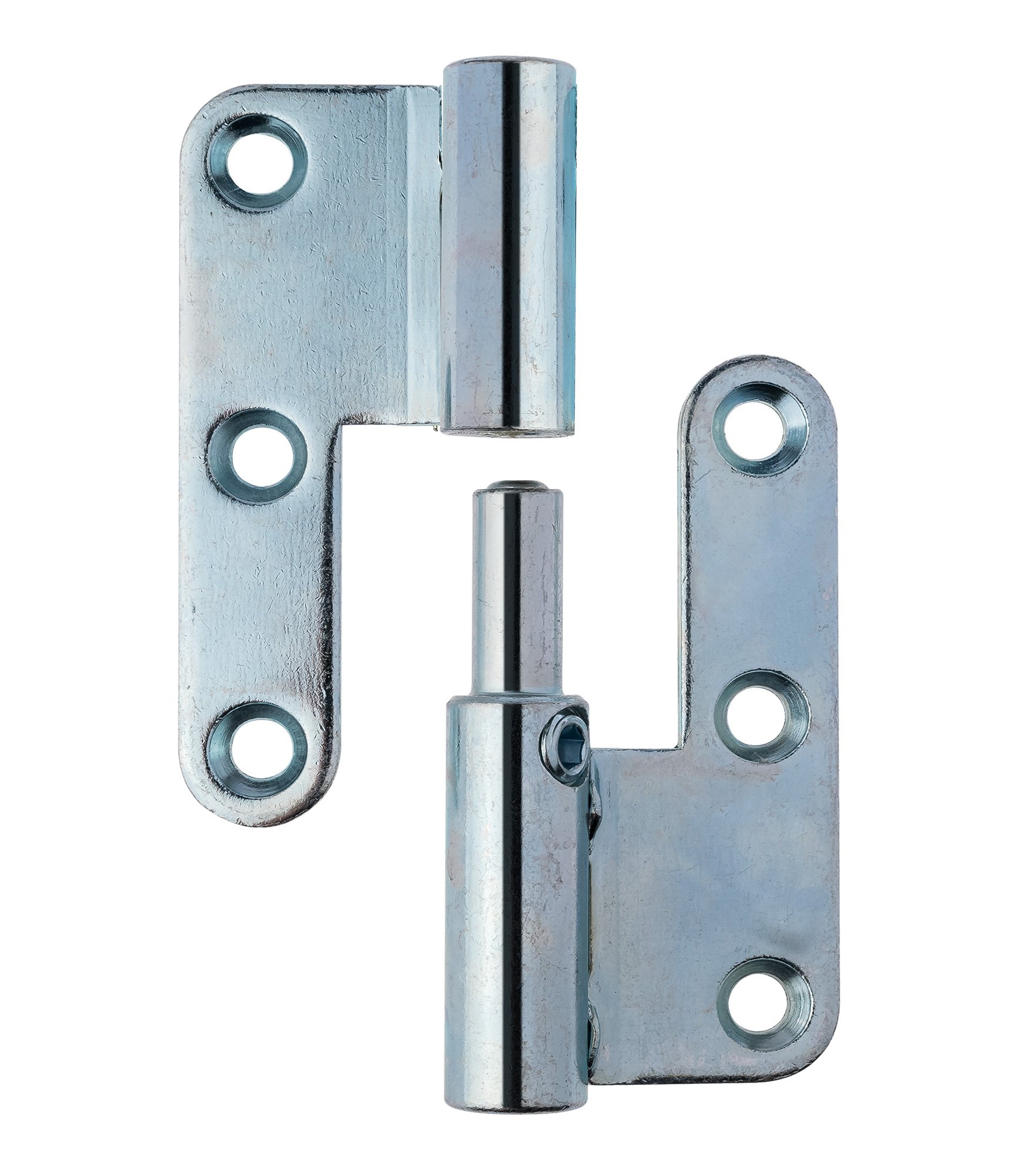 485 Dia. 14 Complete Hinge On Plates - Adjustable - Din Left - Capacitiy 60 Kg Zinc Plated