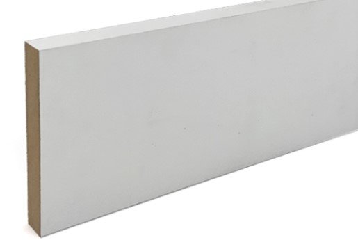 White Primed Plain Square Edge 18 x 94mm x 5.4m Architrave