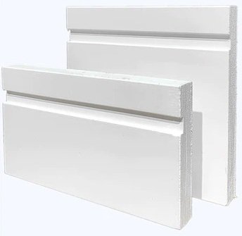 White Primed Spancil Shaker Architrave 94 x 18 x 2150 - Set