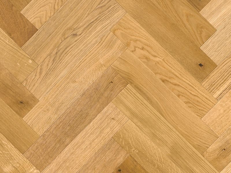 Herringbone Hampton Oak Brushed 90 x 14 x 450mm (L&R) 0.81 SQM - Price Per Sq. Yard.