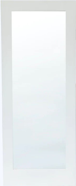 Shaker Clear Glass Flush White Primed Door