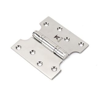 49577 - Polished SS 4 Inch x 2 Inch x 4 Inch Parliament Hinge (Pair)