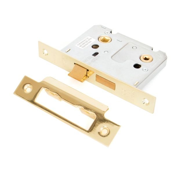 91084 - Electro Brassed 3 Inch Bathroom Mortice Lock