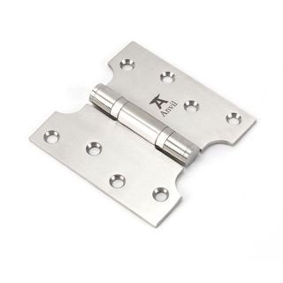 49566 - Satin SS 4 Inch x 2 Inch x 4 Inch Parliament Hinge (Pair)