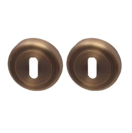 Senelli LZK AB Keyhole Escutcheon Antique Brass (Pair)