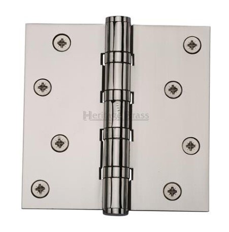 HG99-405-PNF - Heritage Brass Hinge Brass With Ball Bearing 4 x 4 Polished Nickel Finish