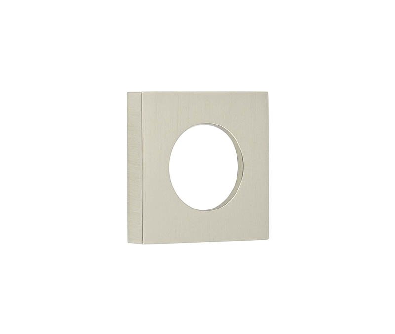 BUR150SN - 52X52mm SN Plain Square Outer Rose For Levers And T&R