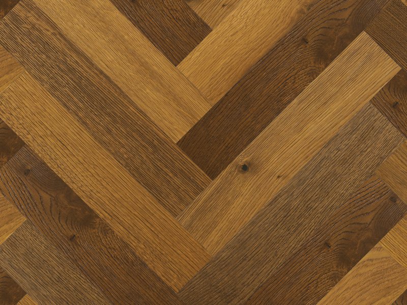 Herringbone Morrison Oak 120 x 18 x 600mm (L&R) 0.72 SQM - Price Per Sq. Yard.