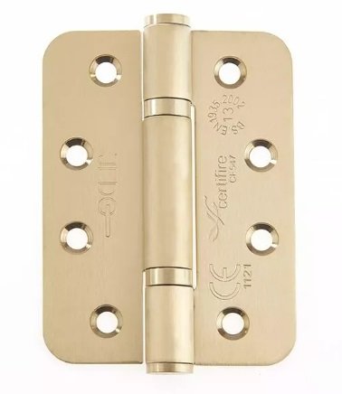 J9633SB - 102 x 76 x 3mm SB Radius PBH 3 Knuckle Hinge Pack Of 3