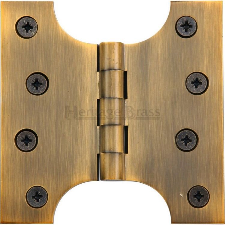 HG99-385-AT - Heritage Brass Parliament Hinge Brass 4 x 2 x 4 Antique Brass Finish