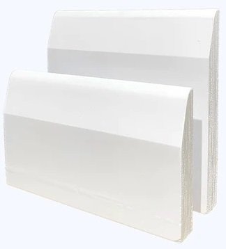 White Primed Half Splayed Architrave 94 x 18 x 2150 - Set