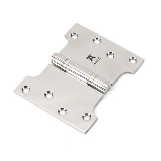 49578 - Polished SS 4 Inch x 3 Inch x 5 Inch Parliament Hinge (Pair)