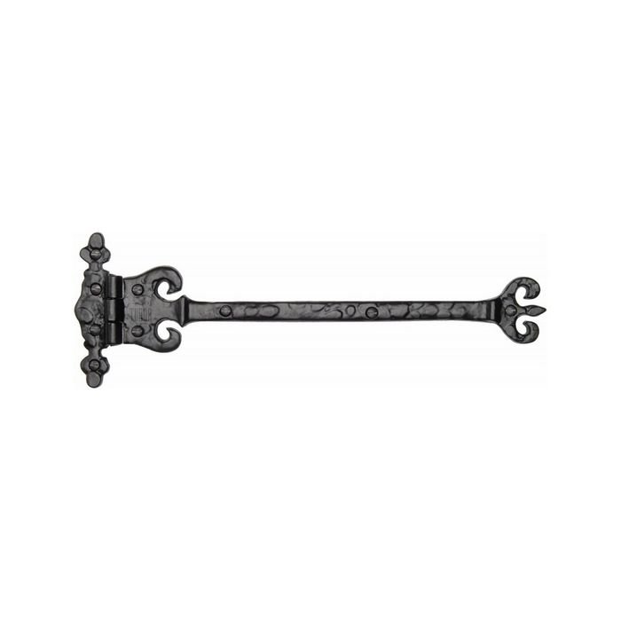 TC415 - The Tudor Ornate Coronate Hinge Black Iron