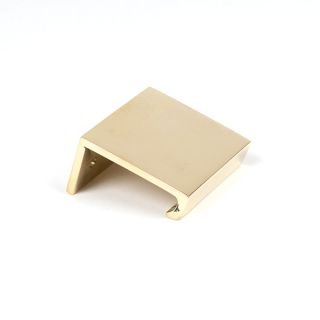 50674 - Polished Brass 50mm Plain Edge Pull