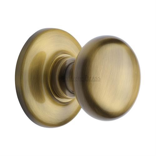 Heritage Brass Centre Door Knob Round Design 3 Satin Chrome Finish -  Brushed Metal Centre Door Knobs